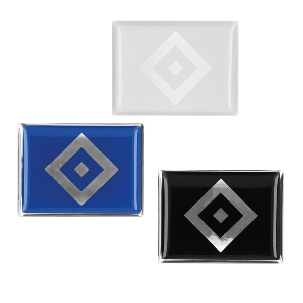 Hamburger SV HSV 3D Sticker 3er-Set Raute ca. 4 x 3 cm